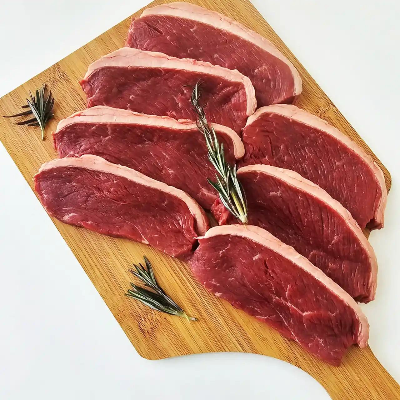 سيراليون ستيك - شراء لحوم طازجة في الرياض - أفضل ملحمة في الدمام - توصيل اللحوم الطازجة في الخبر - طلب لحوم عجل طازجة في الظهران - Meat and More-Top sirloin beef steak – fresh, chilled, ready to cook- Top sirloin steak searing in a cast-iron pan